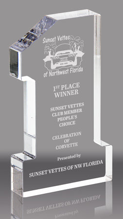 Acrylic Number One Award- 5 inch [ANUM1-5-Q]