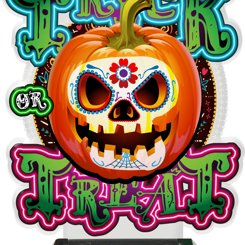 Halloween Sugar Skull Colorix-T Acrylic Trophies