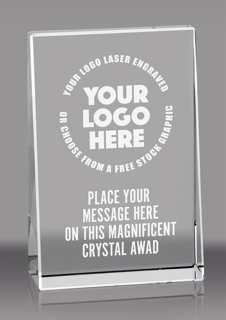 Crystal Vertical Wedge Award- 7 inch [CYRWG-7-X]
