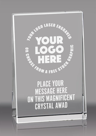Crystal Vertical Wedge Award- 7 inch [CYRWG-7-X]