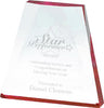 Beveled Wedge Acrylic with Reflective Red Bottom [ABWF1R-S]