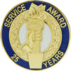 25 Years Service Award Enameled Round Pin [PCM-SRV-148RA]
