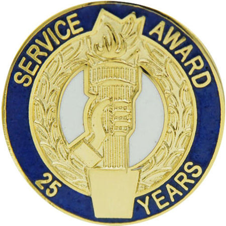 25 Years Service Award Enameled Round Pin [PCM-SRV-148RA]