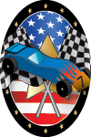 Derby:  Pinewood Flag Oval Insert [OV-2618]