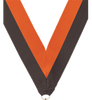 7/8 x 30 in. Black & Orange Neck Ribbon [NKRB-1070]