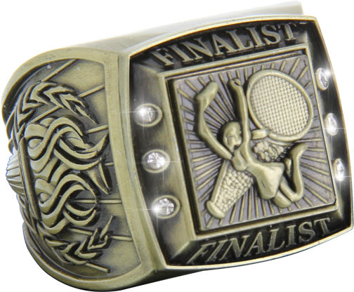 Finalist Championship Ring with Activity Insert- Cheer Gold [RGSJ-G-FIN-CH]
