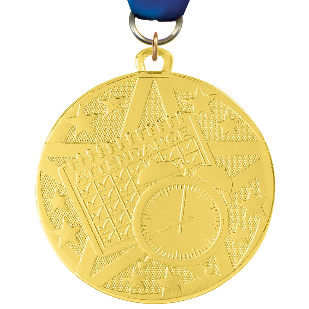 2" Perfect Attendance Bright Superstar Medal [MJSS2-PA]