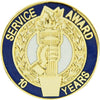 10 Years Service Award Enameled Round Pin [PCM-SRV-145RA]