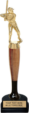 Baseball Bat Column Trophy [TBAT12-Bat-6in]
