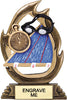 Swimming Flame Color Resin Trophy [RMFC7-SW]
