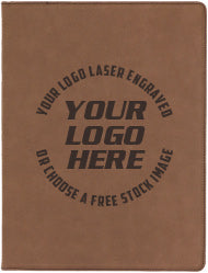 Dark Brown Leatherette Portfolio with Notepad [PJ912-186]