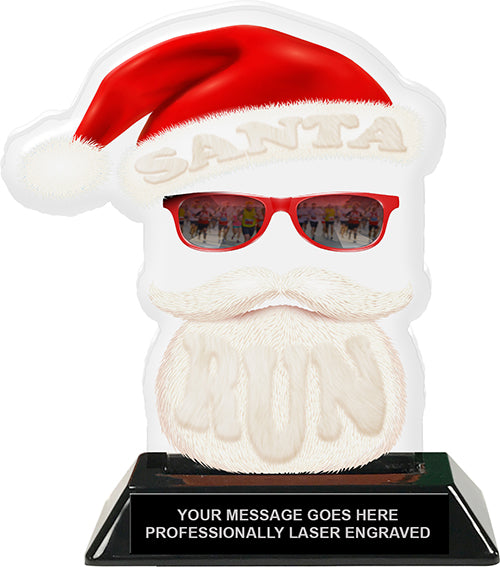 Santa Run Face Colorix-T Acrylic Trophy [TACR6-SNTRN2-Q]