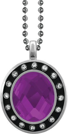 Purple Gem Silver Charm [CSOV-16STN-STN-PRP-S]
