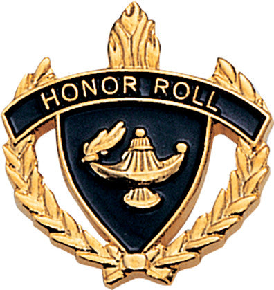 Honor Roll 3D Enameled Scholastic Pin [PCM-WRT-HNRL]