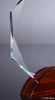 Crystal Octagon Award on Red Double Arc Base - 5.25 inch [CM5OCT-5]
