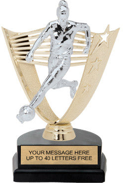 Soccer Female Victory Backdrop Figure on Horseshoe Base [THSVYB-8-SCF]