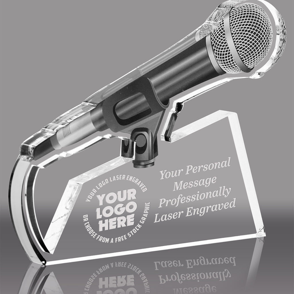 Drop the Mic! Microphone Acrylic Awards