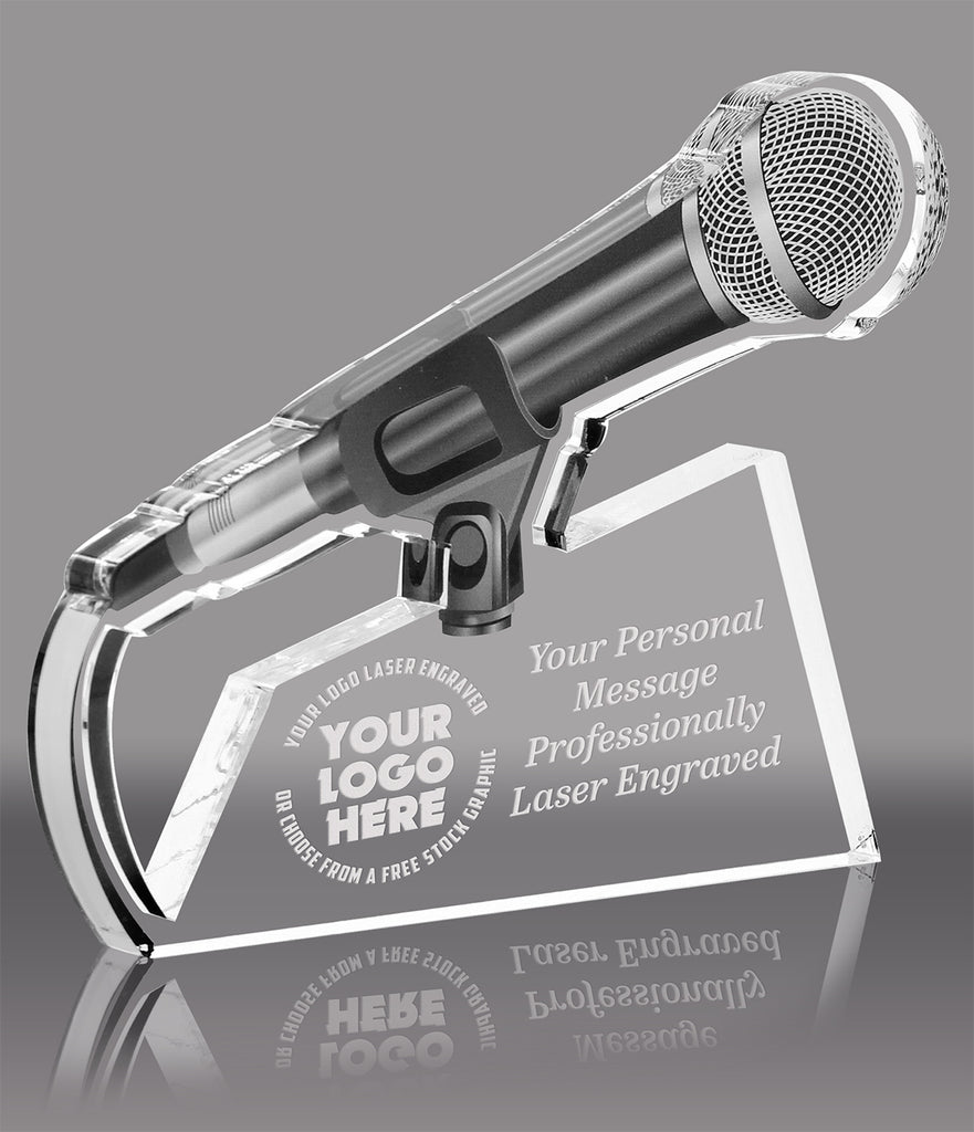 Drop the Mic Microphone Acrylic Award- 7.375 x 9.5 inch [A58MIC-79]