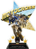 Motocross Shattered Star Colorix Acrylic Trophy- 10 inch [TACR10-STR-DB-Q]