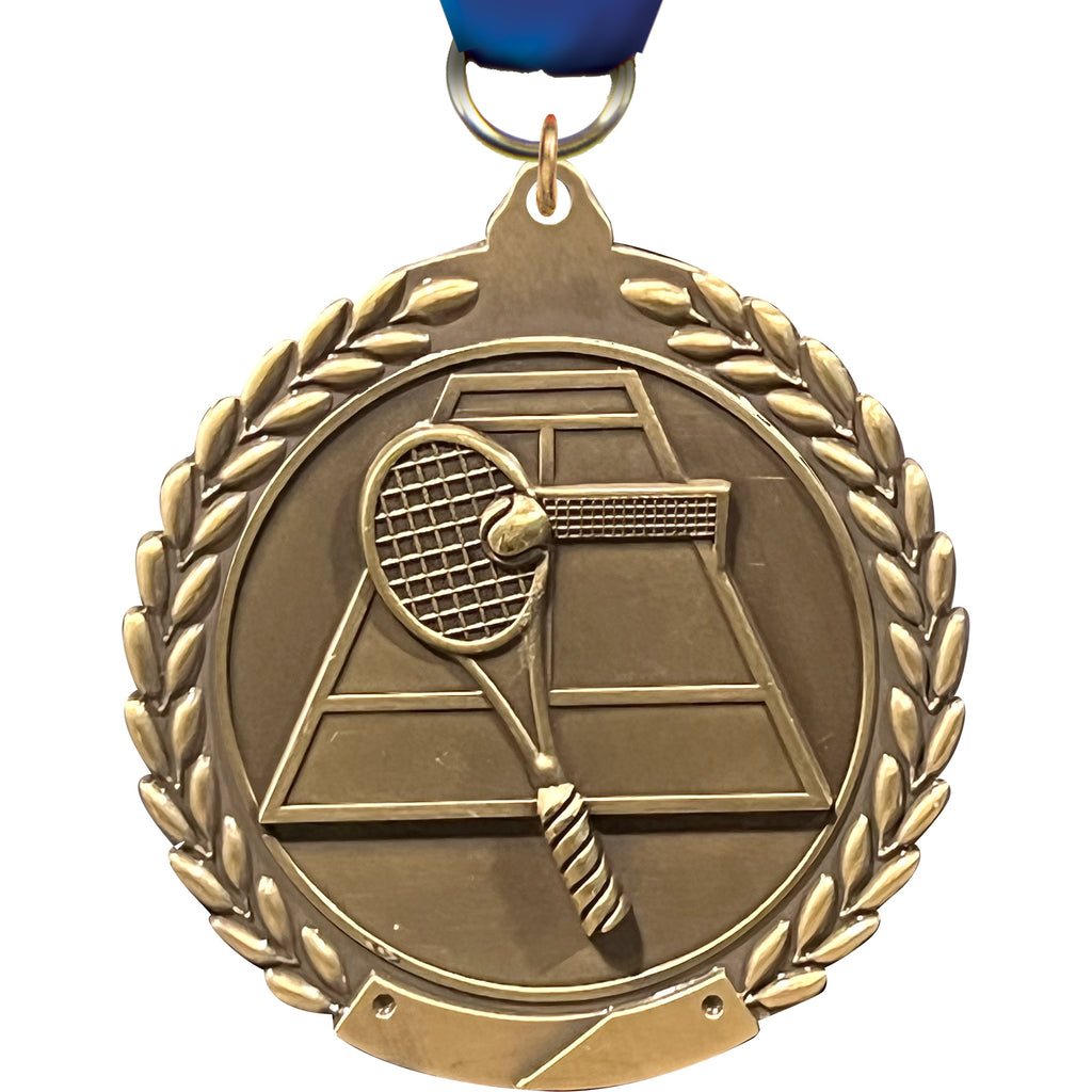Tennis Wreath Framed Medal