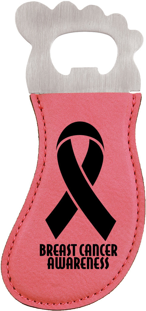 Foot-Shaped Leatherette Bottle Opener- Pink [BTP567J]