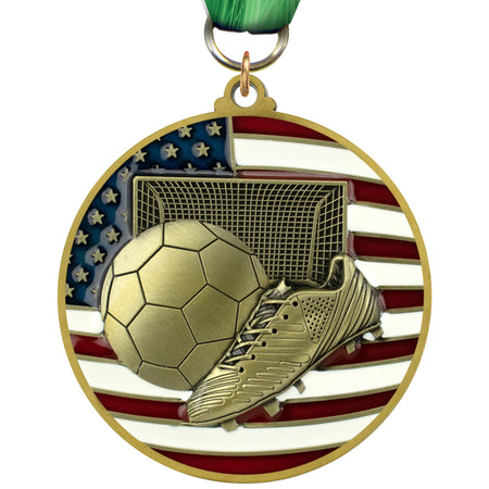 2.75" Soccer Patriotic Medal [MSUS2-SC]