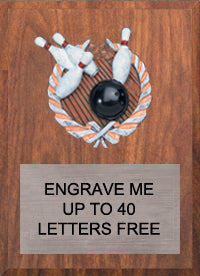7"x9" Bowling Millennium Plaque [PMC79-BW]
