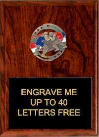 8"x10" Wrestling Dimensional Color Plaque [PEM8-WS]