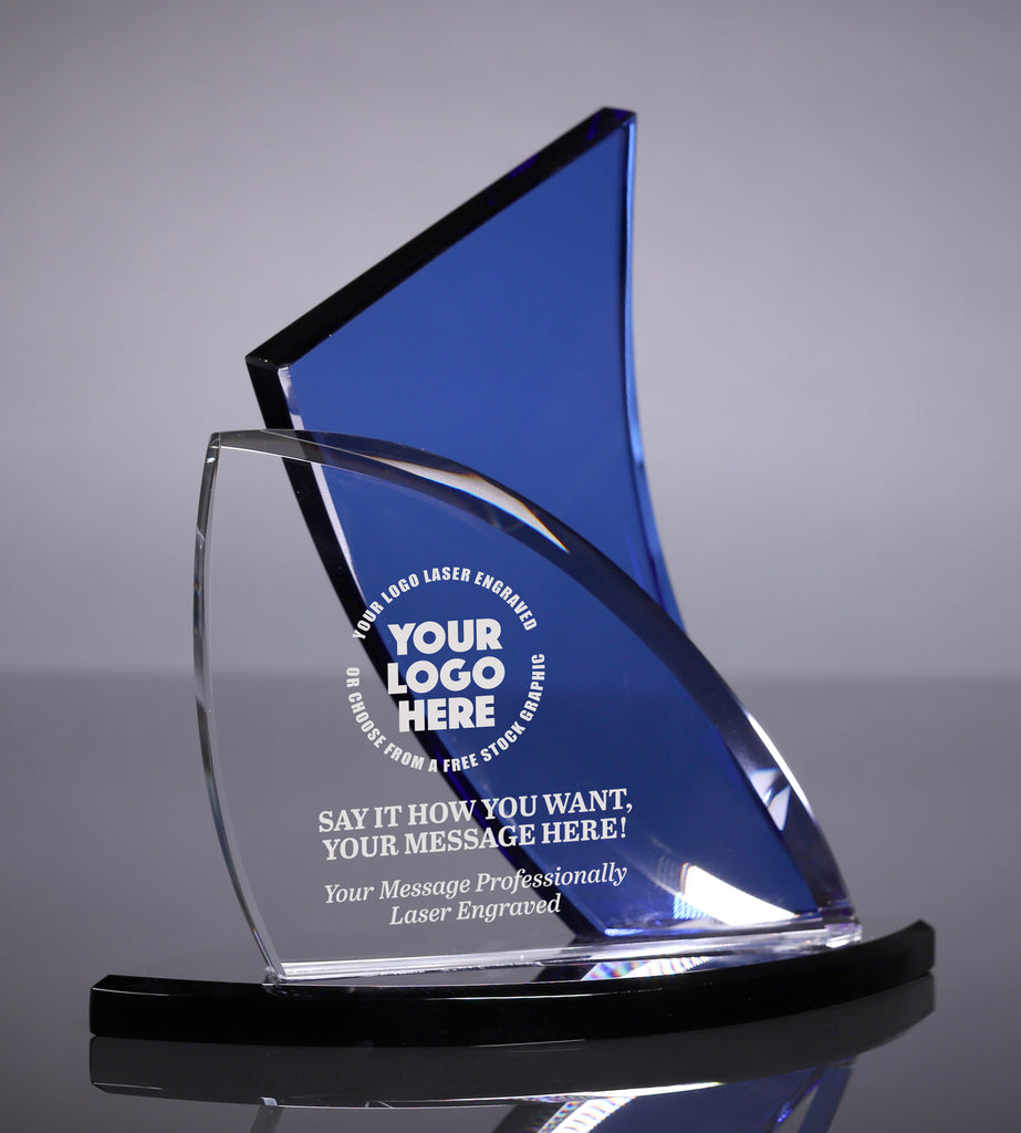 Abstract Crystal Sailboat Award [CM833-66]