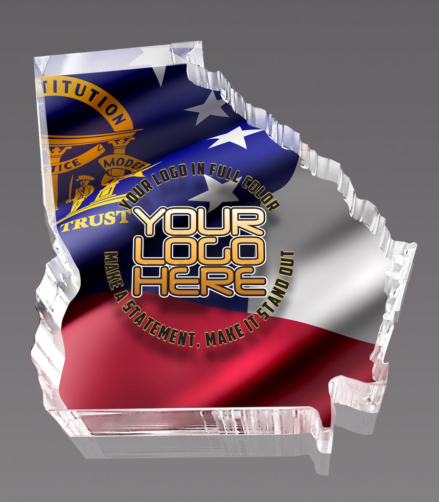 Georgia Full Color Paperweight Acrylic Award - 5.5 x 4.25 inch [ASTT-GA-M-FC-Q]