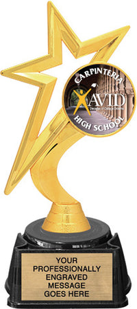 Custom Insert Gold Star Trophy on Synthetic Regal Base [TXGS7-i]