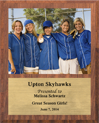 Traditional Woodgrain Vertical Photo Plaque - 12 x 15 inch [PP1215-V-TWD]