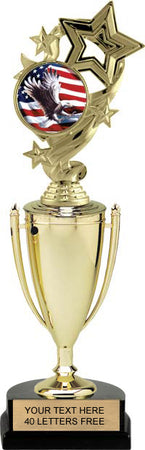 Gold Plastic Cup with Insert Holder Figurine [TCF12i]