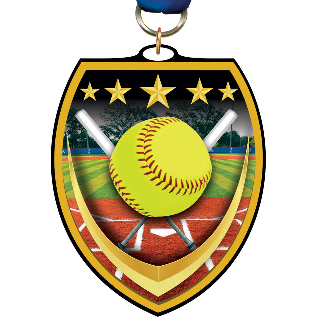 3.25" Softball VibraBurst Medal [MSVB3-SB]