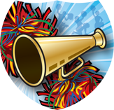 Cheer Pom-Poms Shield Insert [SH-2627]