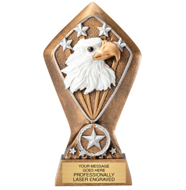 Radiant Diamond Star Resin Sculpture Trophy - 6.5" Eagle [RM25D-EG]
