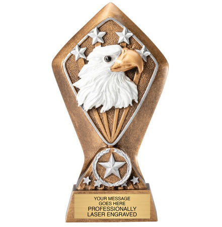 Radiant Diamond Star Resin Sculpture Trophy - 6.5" Eagle [RM25D-EG]