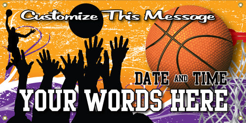 Vinyl Basketball Banners- Hoop