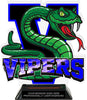Vipers Mascot Colorix-T Acrylic Trophy- 8.25 inch [TACR8-MSCT-VPR-Q]