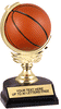Basketball Trophy with Spinning Squeezable Ball [TSFB6-BK]