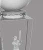 Baseball 3D Laser Crystal Trophy [CRL3D-BS]