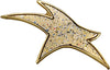 Gold Sparkle Modern Star Pin [PCM-STR-592G]