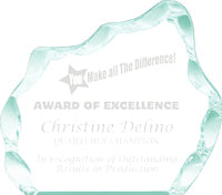 Jade Acrylic Iceberg Award - 4 x 5 inch [AIB5J]