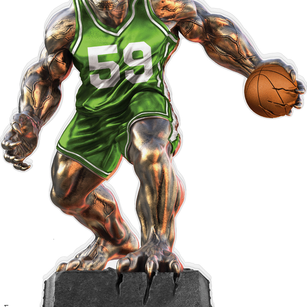 Beast Basketball Choose Your Number Acrylic Trophies - Green