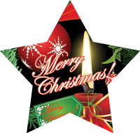 Christmas: Merry Christmas Candle Star Insert [ST-4043]