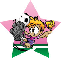 Kids/Pee-Wee: Soccer Female Star Insert [ST-3424]