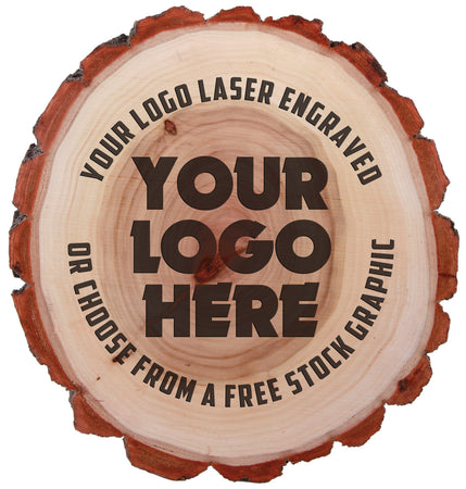 Old West Cottonwood Log Plaque- 9 inch [POWLC19]