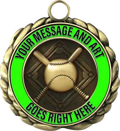 2.5" Custom Wraparoundz Softball Insert Medal [MXWZ2-SB]