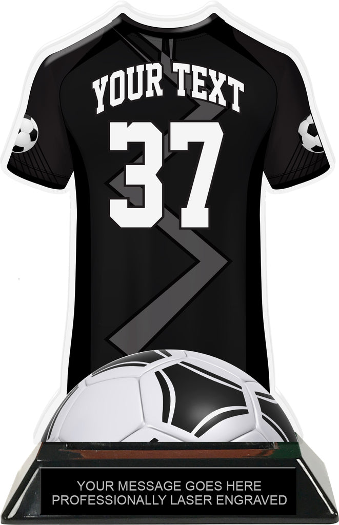 Soccer Jersey Colorix-T Acrylic Trophy - Black [TACR7-JSY-SC-BLK-Q]