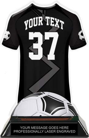Soccer Jersey Colorix-T Acrylic Trophy - Black [TACR7-JSY-SC-BLK-Q]